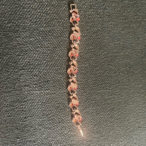 Enamel Rose Bracelet with Gold Accents - Picture 6 of 9